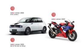 Honda zdobywa nagrody Red Dot Design w trzech kategoriach, w tym 'best of the best' dla Hondy...